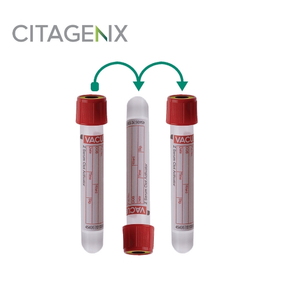 Picture of Vacuette 9ml 16x100 Z Serum clot activator Red cap, 50/Tray 455092