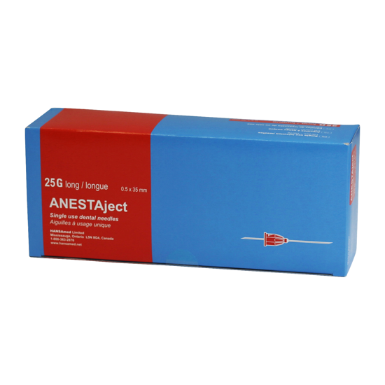 Picture of ANESTAject Plastic Hub 25G Long (35mm), 100 Needle/Bx