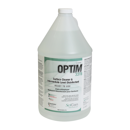 Picture of SciCan OPTIM 33TB Surface Disinfectant (Unscented), 4L/Jug