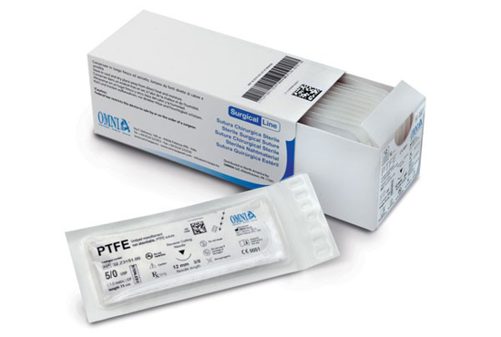 Picture of OMNIA® PTFE 5/0 - SUTURE 17.71", EXTRA CUTTING NEEDLE 0.47" 3/8, 12 Pieces/Box