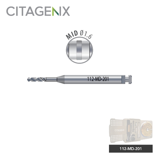 Picture of Mid Drill for Angle (10mm stop), 1 drill/Sachet 112-MD-201